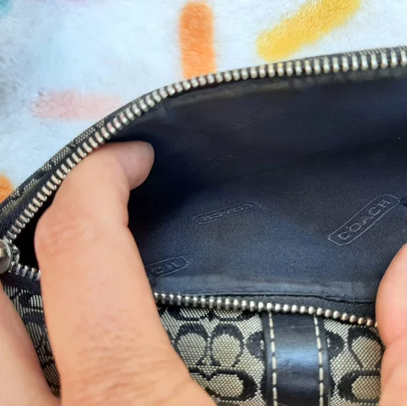 COACH Y2K Mini Signature 2-Piece Set Soho Era Buckle Long Wallet + Matching Case - Picture 15 of 16